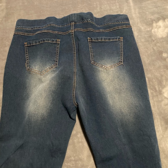 Leggings Depot Stretch Waist Blue Jeans - Picture 3 of 4